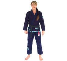 FUJI Suparaito Womens Pearl Weave BJJ Gi - Navy - Jitsu Armor