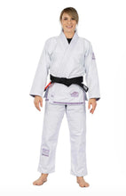 FUJI Suparaito Pearl Weave Womens BJJ Gi - White/Purple - Jitsu Armor