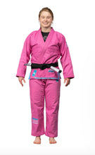 FUJI Suparaito Pearl Weave Womens BJJ Gi - Pink/Blue - Jitsu Armor
