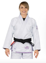 FUJI Suparaito Pearl Weave Womens BJJ Gi - White/Purple - Jitsu Armor