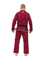 FUJI Suparaito Pearl Weave BJJ Gi - Burgundy - Jitsu Armor