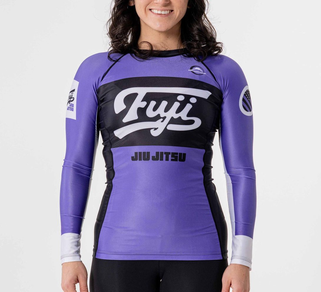 FUJI Womens Jiu Jitsu Script Flex Lite Long Sleeve Rashguard - Jitsu Armor