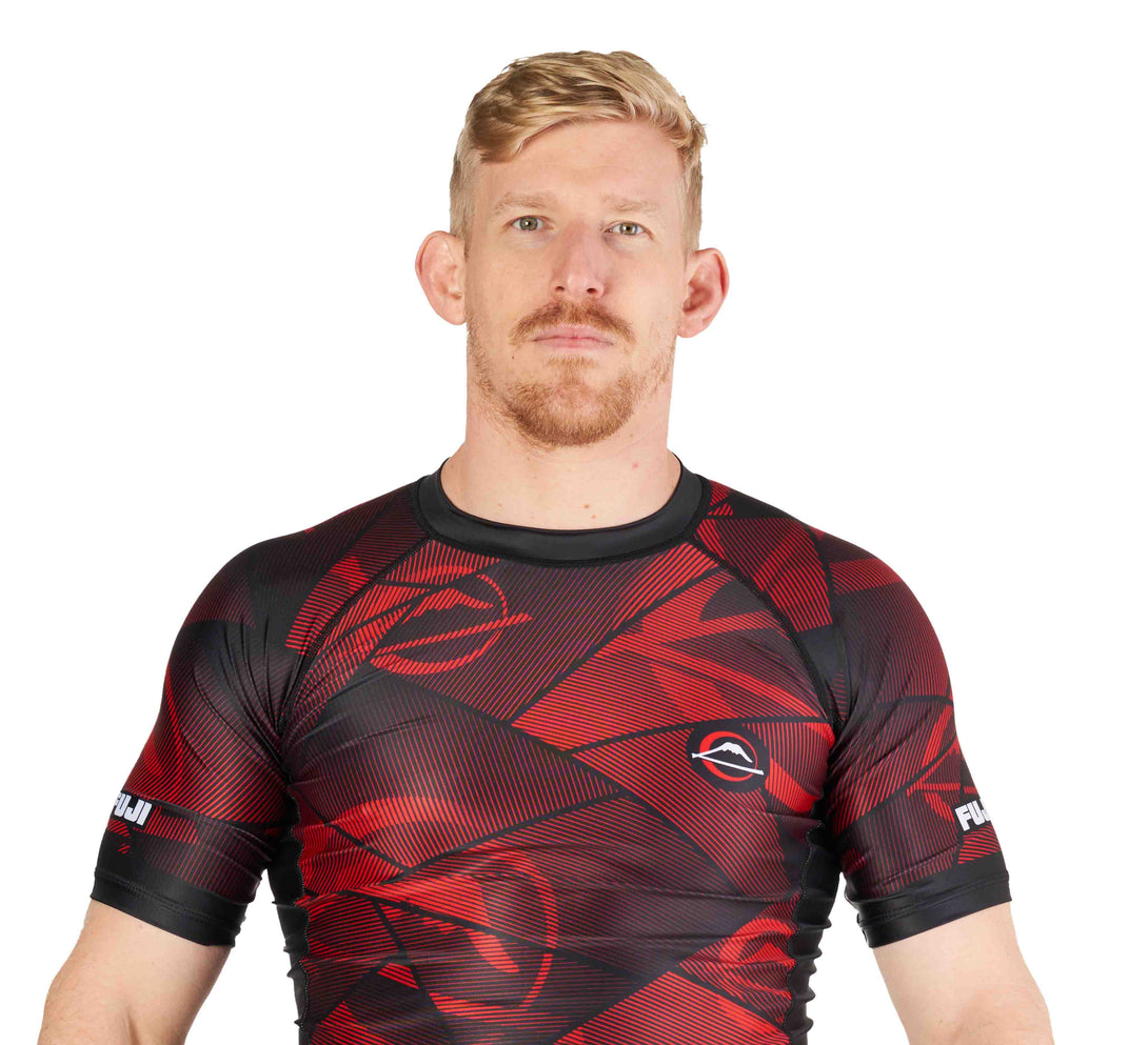 FUJI Battle Stripes Rashguard Red - Jitsu Armor