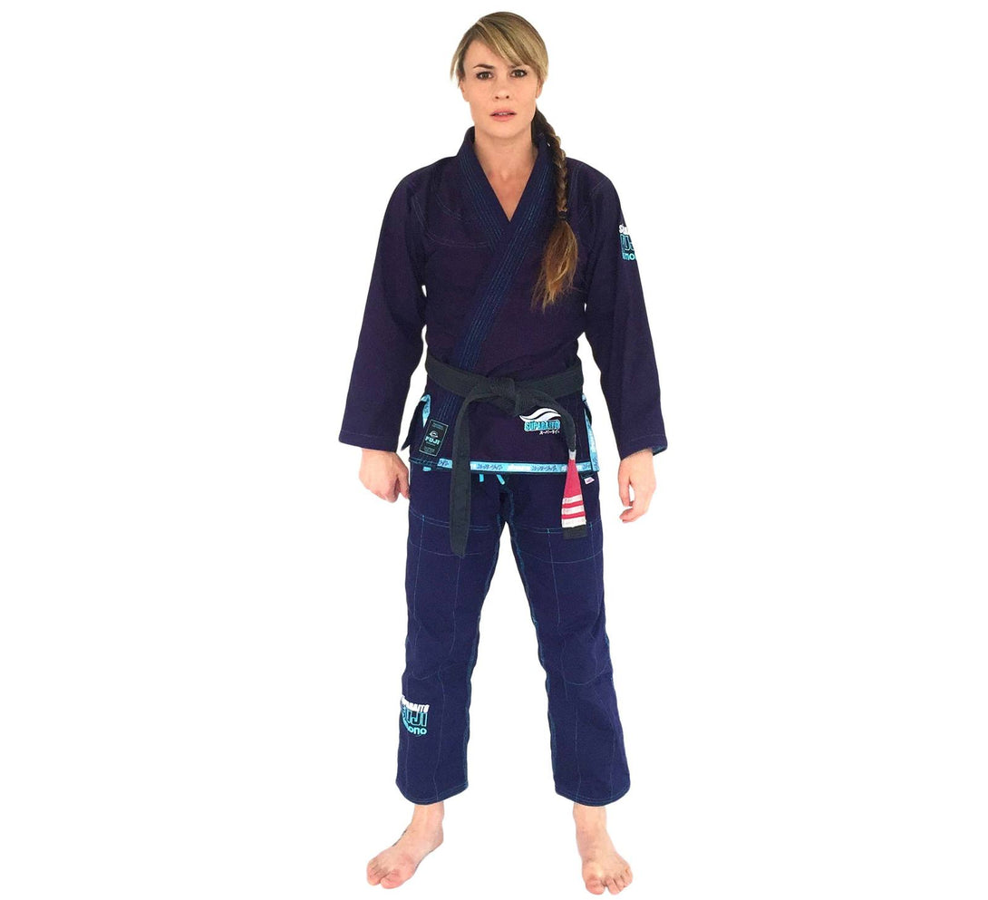 FUJI Suparaito Womens Pearl Weave BJJ Gi - Navy - Jitsu Armor