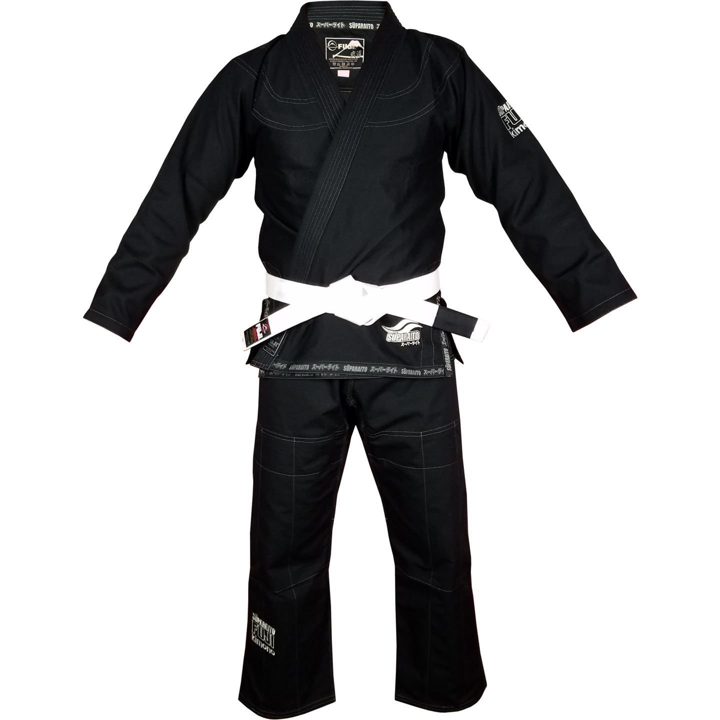 Fuji - Suparaito Pearl Weave BJJ Gi - Black - Jitsu Armor