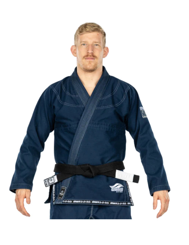 FUJI Suparaito Pearl Weave BJJ Gi - Navy - Jitsu Armor