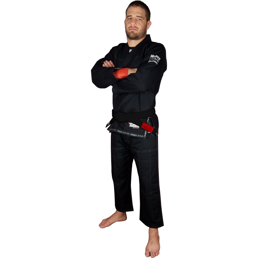 FUJI Suparaito Pearl Weave BJJ Gi - Black - Jitsu Armor